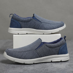 Men Slip On Loafers Comfort Non Slip Walking Sneakers Summer Canvas Shoes