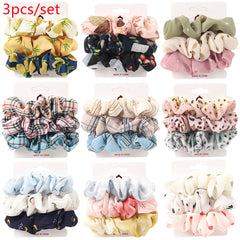 Ditsy Floral Print Scrunchie Hair Tie Ponytail Holder