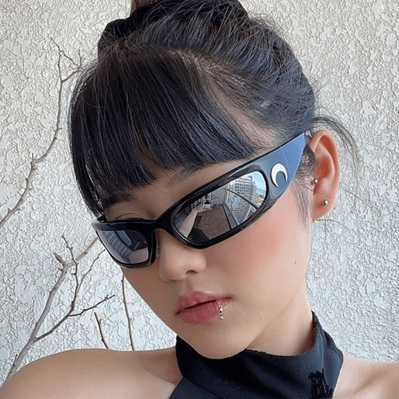 Y2K Thin Wrap Sunglasses Gradient Sports Eyewear