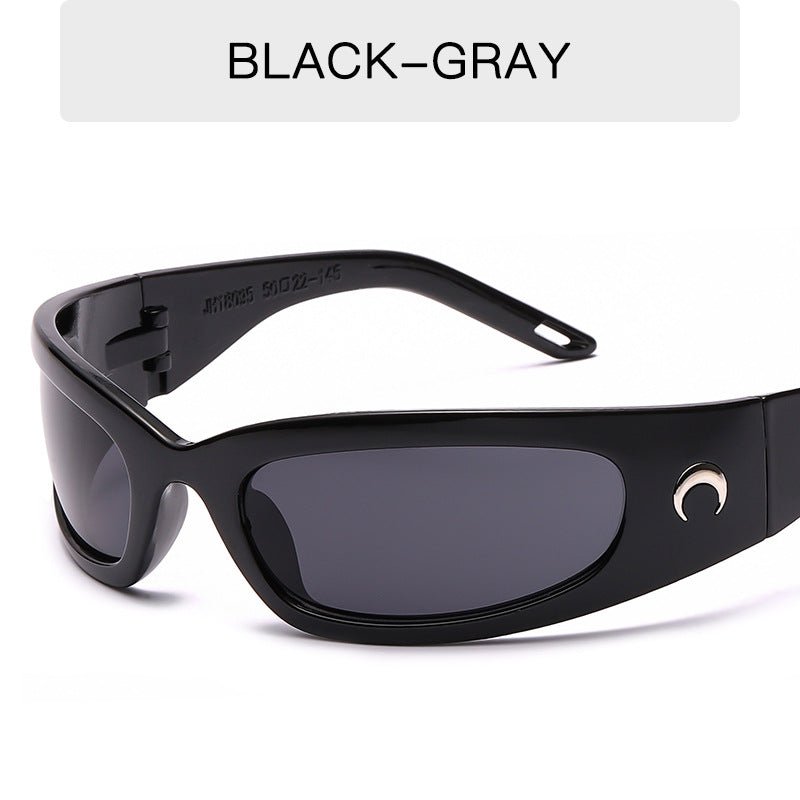 Y2K Thin Wrap Sunglasses Gradient Sports Eyewear