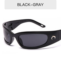 Y2K Thin Wrap Sunglasses Gradient Sports Eyewear