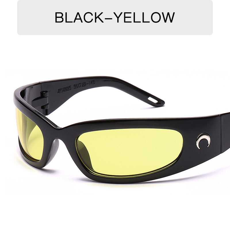 Y2K Thin Wrap Sunglasses Gradient Sports Eyewear