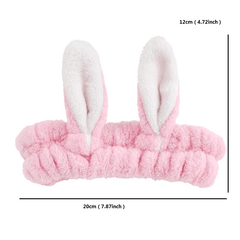 Bunny Ears Spa Headbands Elastic Headbands for Women Girls