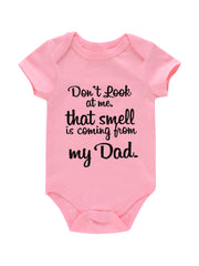 Newborn Infant Short Sleeve Cotton Romper DON T AT ME Graphic Crew Neck Bodysuit