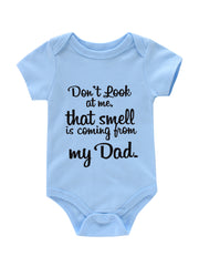 Newborn Infant Short Sleeve Cotton Romper DON T AT ME Graphic Crew Neck Bodysuit