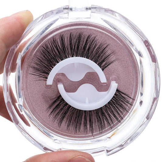 Reusable Self adhesive False Eyelashes 3D Mink Lashes Glue Eyelash Extension