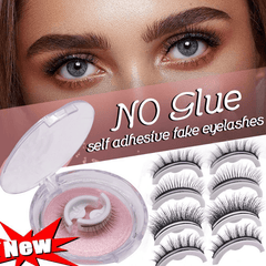 Reusable Self adhesive False Eyelashes 3D Mink Lashes Glue Eyelash Extension