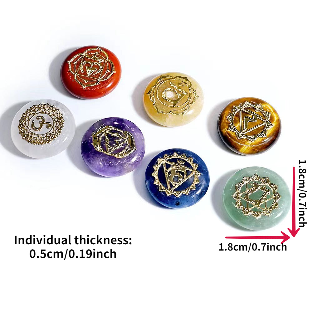 7pcs Runic Crystal Beads Yoga Stone Set