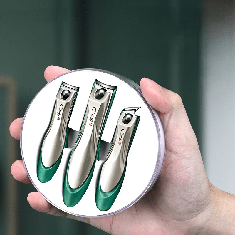3pcs Anti Splash Nail Clippers Set for Manicure Pedicure