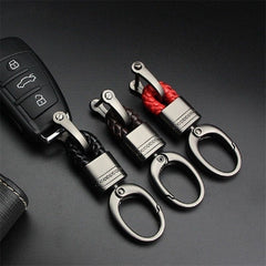 Hand Woven Horseshoe Buckle Keychain Car Keyring Gift Creative Auto Accessories