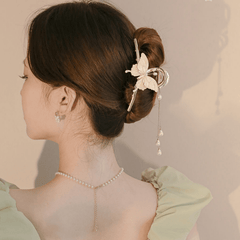 Butterfly Hair Claw With Tassel Ponytail Shark Claw Hair Accessories