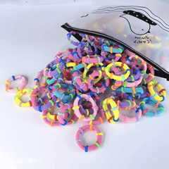 100pcs Candy Nylon Hair Elastics Ties Thick Stretchy Rubber Band for Girls Women
