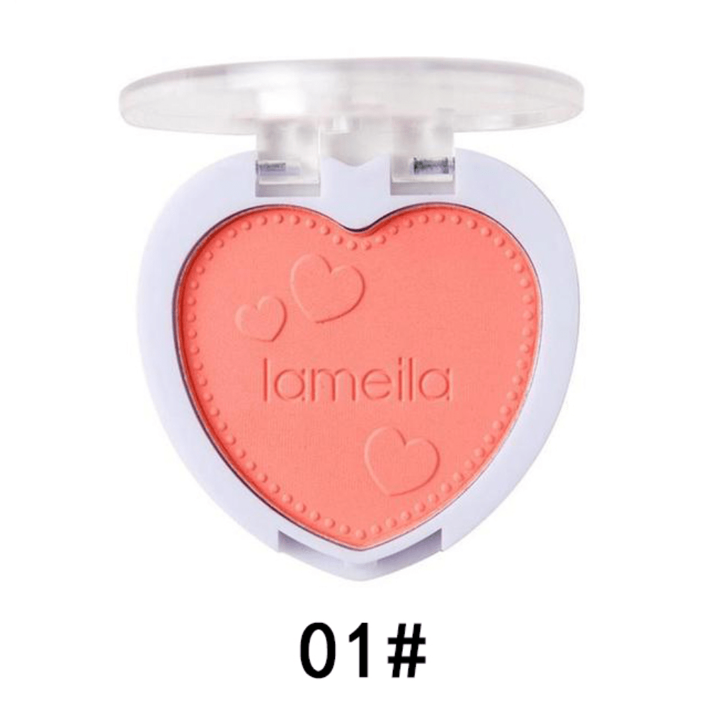 Heart Shaped Blush Compact for Cheek Tint