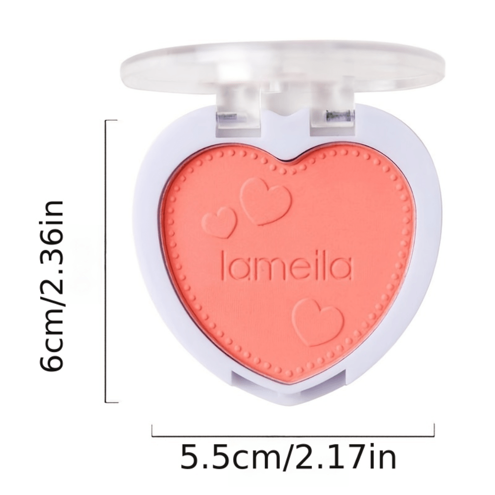 Heart Shaped Blush Compact for Cheek Tint