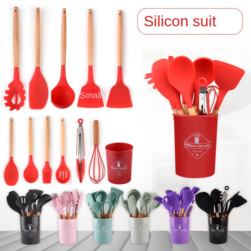 12pcs Non Stick Silicone Utensil Set with Bucket