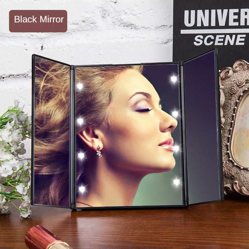 Portable LED Makeup Mirror with Vanity Lights for On-the-Go Beauty