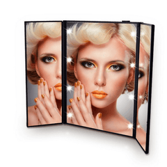 Portable LED Makeup Mirror with Vanity Lights for On-the-Go Beauty
