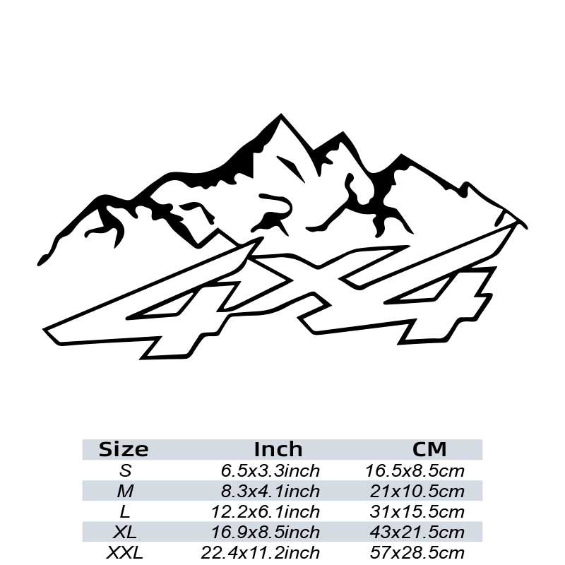 4X4 Mountain Offroad Car Stickers Bumper Waterproof Decal Auto Accessories