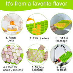 Honeycomb Silicone Ice Tray 37 Grids Hexagonal Ice Cube Mold