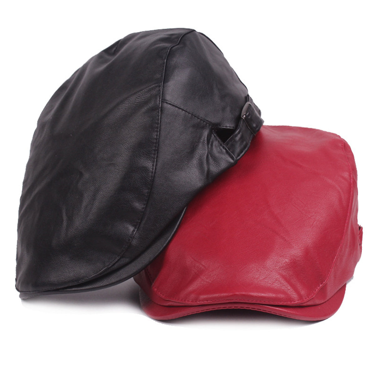 Men's Leather Berets Lvy Cap Newsboy Hats