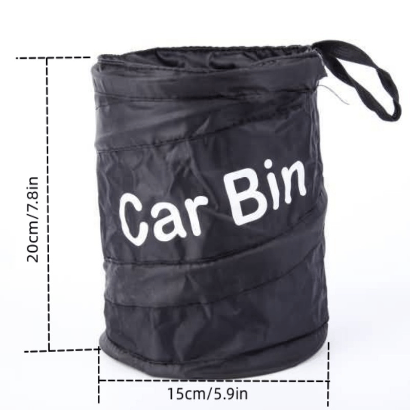 1pc Waste Basket Trash Can Litter Container For Car Portable Hanging Garbage Bag