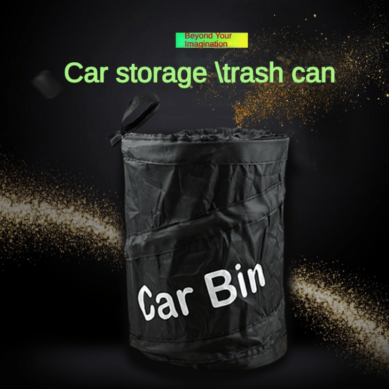 1pc Waste Basket Trash Can Litter Container For Car Portable Hanging Garbage Bag