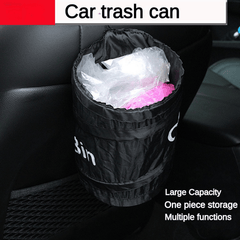 1pc Waste Basket Trash Can Litter Container For Car Portable Hanging Garbage Bag
