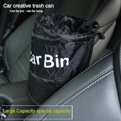 1pc Waste Basket Trash Can Litter Container For Car Portable Hanging Garbage Bag
