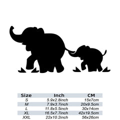 Reflective Elephant Family Car Stickers - Add Personality to Your Car