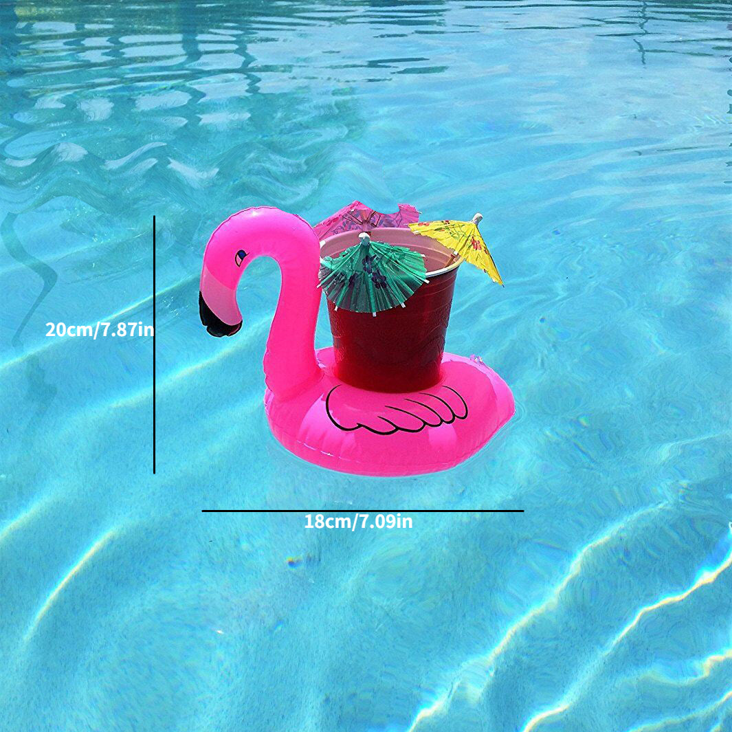 Inflatable Flamingo Drink Holder for Pool Parties