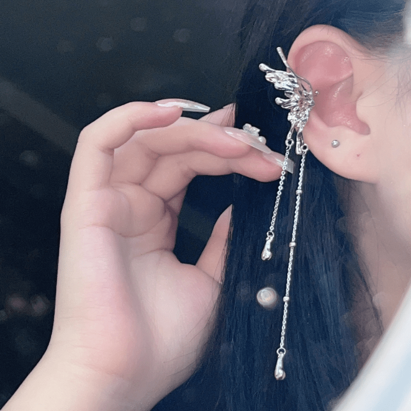 Butterfly Tassel Ear Bone Clip Earrings Women Girls Party Accessories