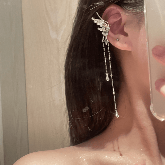 Butterfly Tassel Ear Bone Clip Earrings Women Girls Party Accessories
