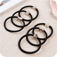 30pcs Cartoon Beads Ponytail Holder Rubber Band Elastic Hair Accessories