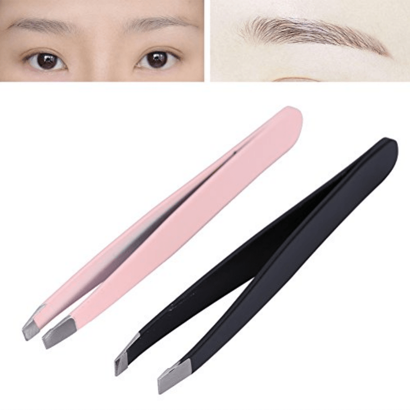 Stainless Steel Eyebrow Tweezers for Precise Hair Removal