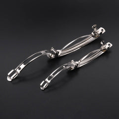 10pcs French Barrette Spring Hair Clips Rhodium Bow Hairpin