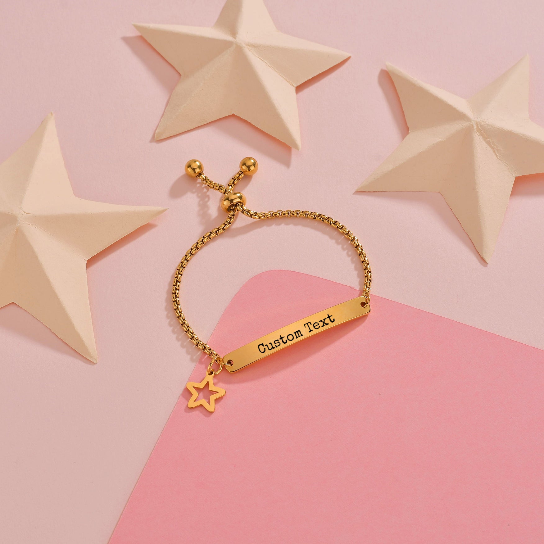 Custom Engraved Lettering Bracelet Titanium Stainless Steel Personalized Name
