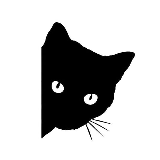 Car Cat Peeking Vinyl Decal Sticker for Vehicle Car Truck Window Bumper