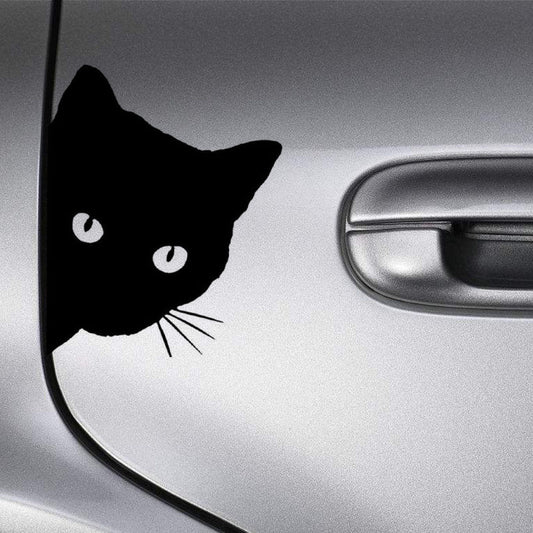 Car Cat Peeking Vinyl Decal Sticker for Vehicle Car Truck Window Bumper