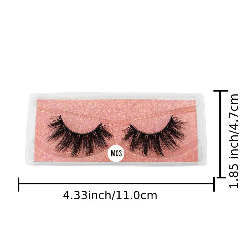 20 Pairs Natural 3D Faux Mink Lashes, Long & Thick for a Glamorous Look