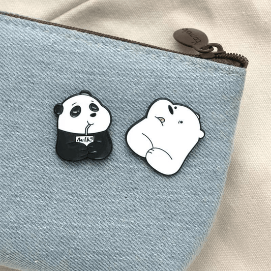 Cute Greedy Bear Cartoon Brooch Pin