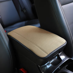 Universal Armrest Box Mat Fiber Leather Embossed Double line Anti skid