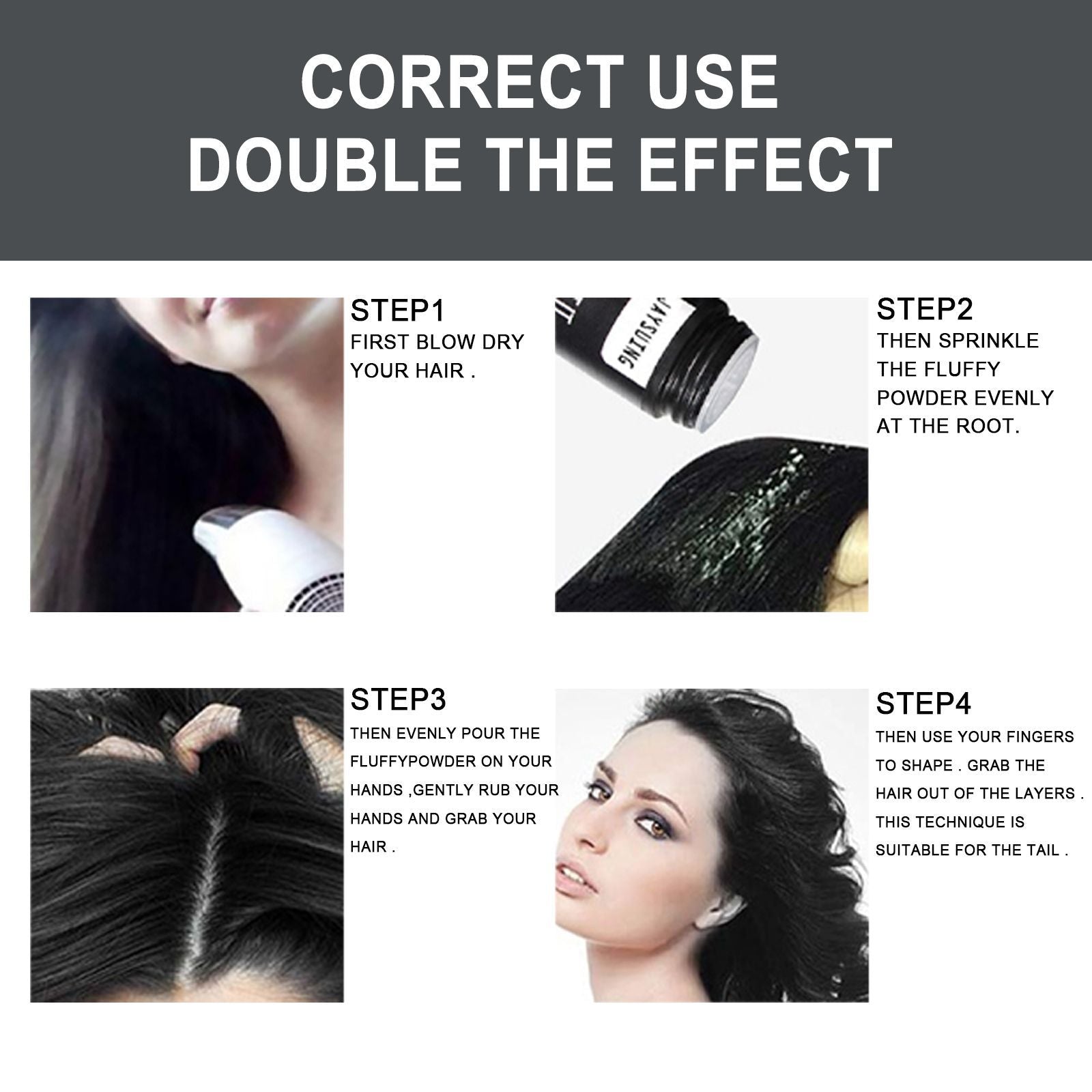 Hair Fluffing Powder for Styling Men & Women 0.28 Oz