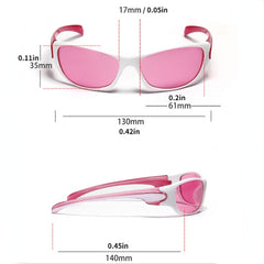 Steampunk Stylish Y2K Sunglasses Narrow Rectangle Wrap Around Eyeglasses