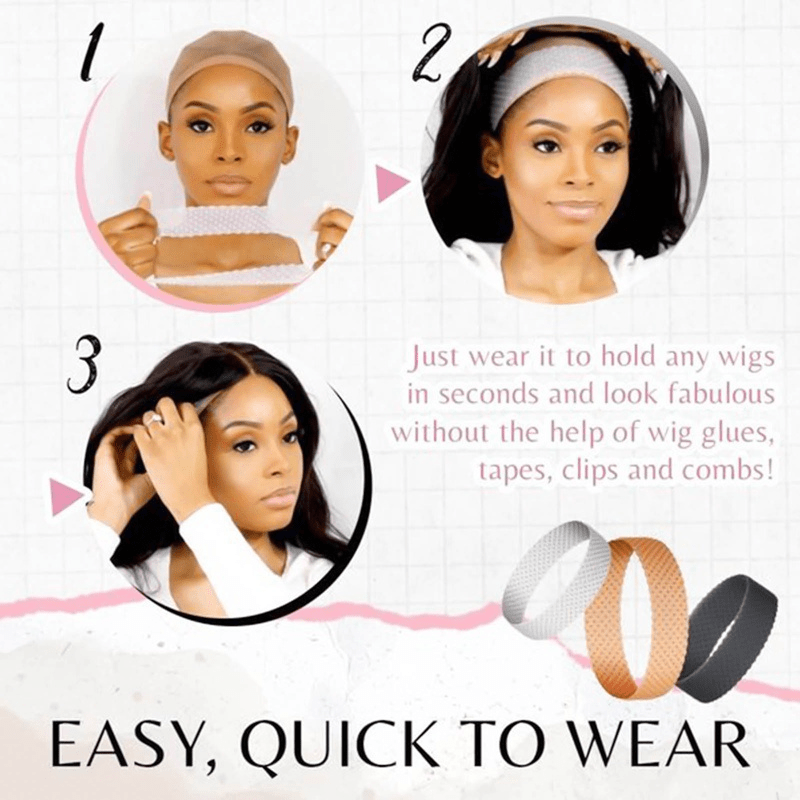 Adjustable Silicone Grip Wig Band for Wigs Hair Accessories