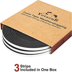 Foam Tape Weather Stripping 3 Strips 50ft Long