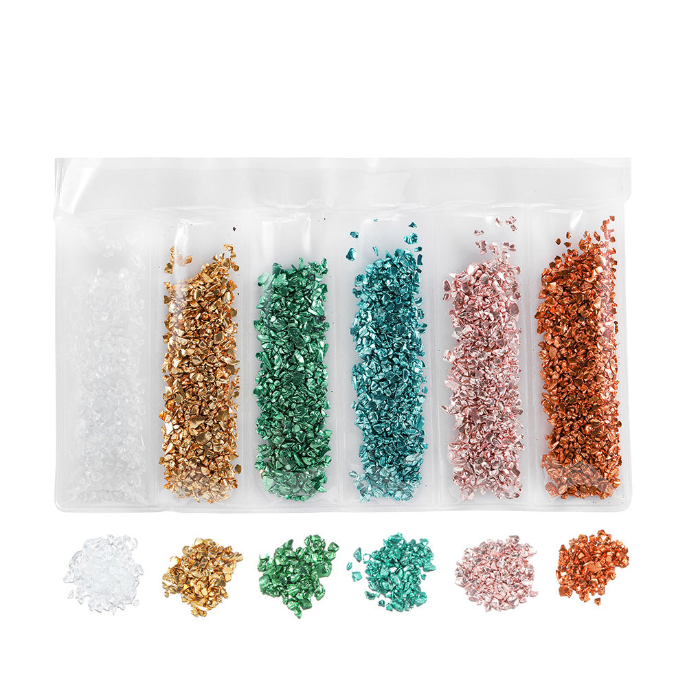 30g Irregular Crushed Glass Stones for Resin Crafts & Nail Art