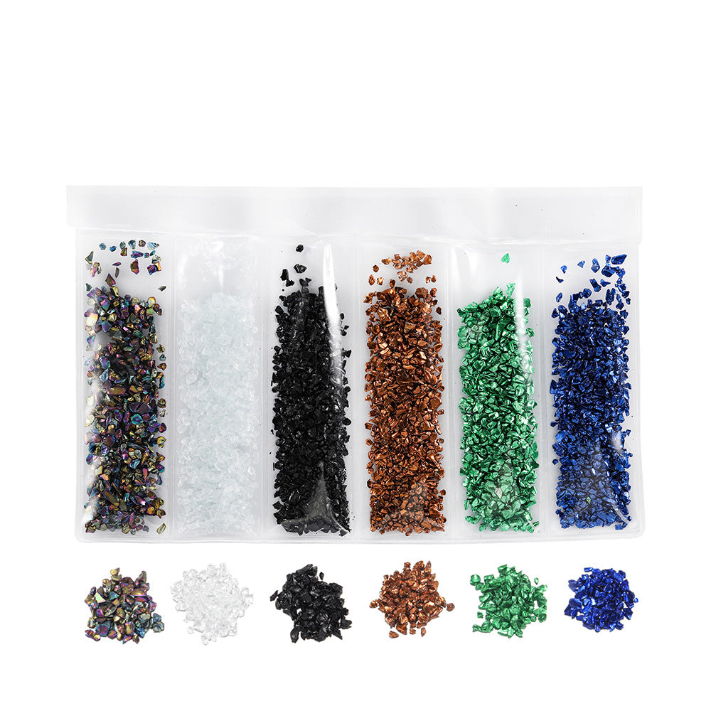 30g Irregular Crushed Glass Stones for Resin Crafts & Nail Art