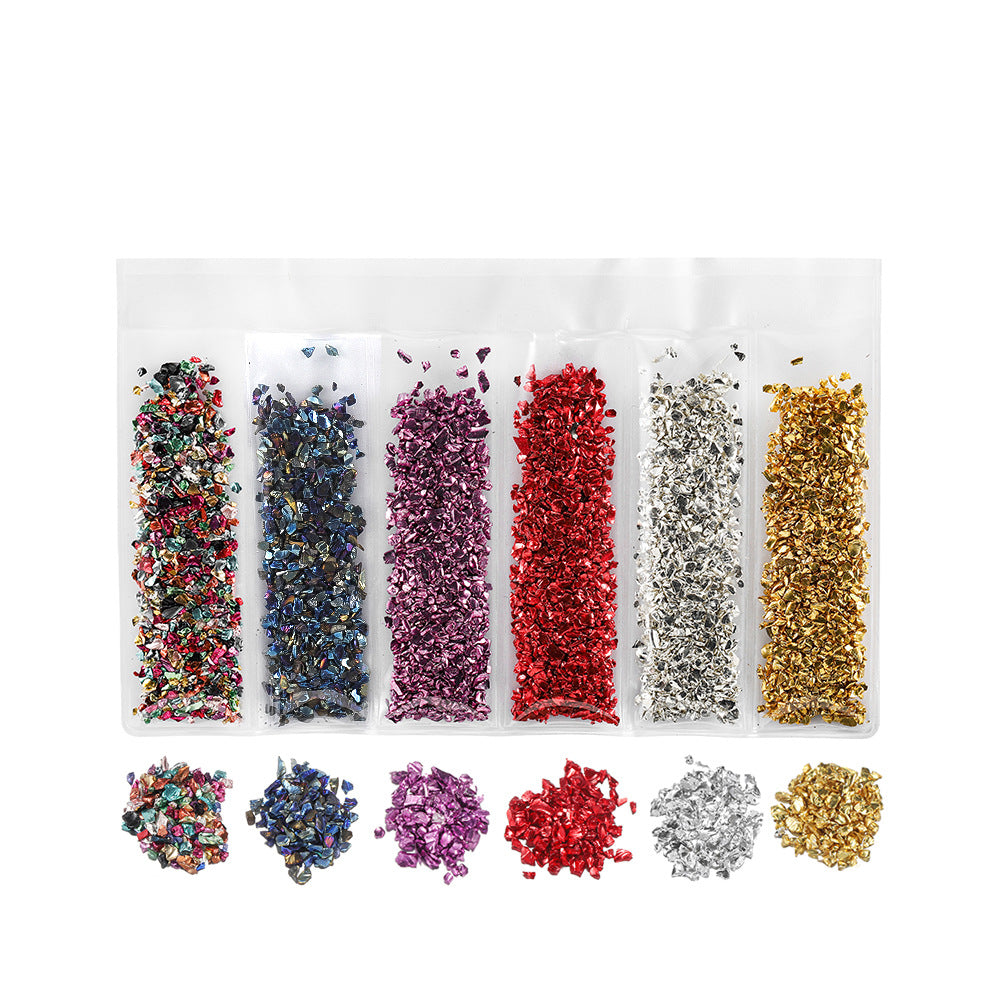 30g Irregular Crushed Glass Stones for Resin Crafts & Nail Art