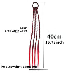Colorful Wig Hair Ties Princess Twisted Braid Elastic Hair Accessories