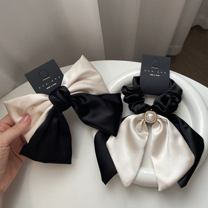Faux Pearl Bow Scrunchies Hair Tie Hair Clip Hair Accessories